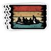 goldbabytee Retro Vintage Style White Water Rafting for Rafters- 4x3 Vinyl Stickers, Laptop Decal, Water Bottle Sticker (Set of 3) view 1