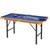 Soozier 55" Portable Folding Billiards Table Game Pool Table for Whole Family Number Use with Cues, Ball, Rack, Chalk, Blue view 1