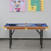 Soozier 55" Portable Folding Billiards Table Game Pool Table for Whole Family Number Use with Cues, Ball, Rack, Chalk, Blue view 2