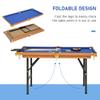 Soozier 55" Portable Folding Billiards Table Game Pool Table for Whole Family Number Use with Cues, Ball, Rack, Chalk, Blue view 4