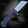 TACTICAL GEARZ Pocket Folding Knife for EDC, G10 Handle, Stonewashed D2 Steel Blade, Includes Sheath (Eros) view 3