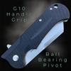 TACTICAL GEARZ Pocket Folding Knife for EDC, G10 Handle, Stonewashed D2 Steel Blade, Includes Sheath (Eros) view 4