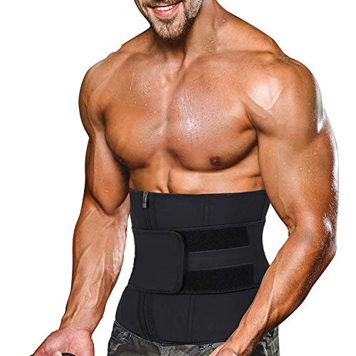 Famous Foxx Men Assured 9 Steel Boned Inclined Wide Latex Waist Trainer Belt (2X)