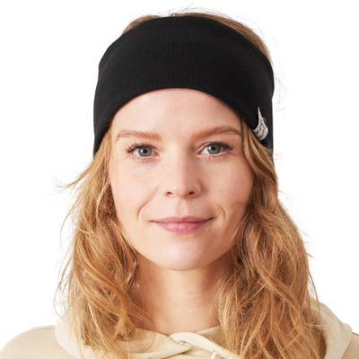 CHARM Headband Sweat Band Wrist Wrap - Classic Bands for Working Out, Running, Tennis, Ribbed Cotton Black x Grey