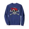 Funny Pirate Costume Buccaneer Jolly Roger Women Bones Gifts Sweatshirt view 1