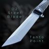 TACTICAL GEARZ Pocket Folding Knife for EDC, G10 Handle, D2 Steel Tanto Blade, Includes Sheath (Nyx) view 2