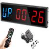 Ledbrigym Gym Timer 3 Inch Clock Fitness Home Tabata Boxing Count Down and Up with Remote (Blue Red) view 1