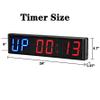 Ledbrigym Gym Timer 3 Inch Clock Fitness Home Tabata Boxing Count Down and Up with Remote (Blue Red) view 2