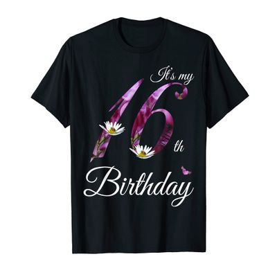 16 Year Old Shirt Floral 2006 It's My 16th Birthday Gift T-Shirt