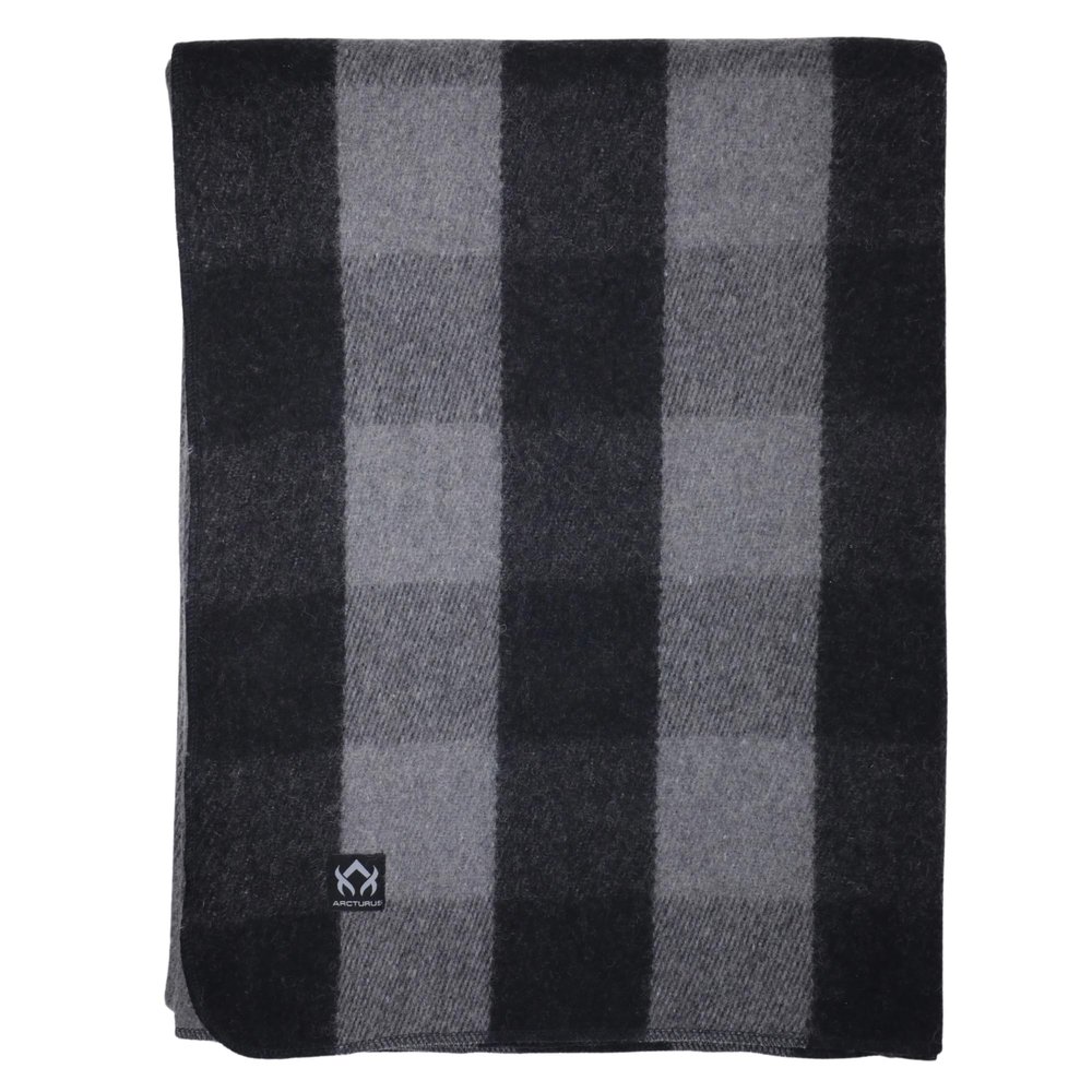 Arcturus Backwoods Wool Blanket - 4.5lbs, Warm, Heavy, Washable, Large | Great for Camping, Outdoors, Survival & Emergency Kits (Gray Buffalo)
