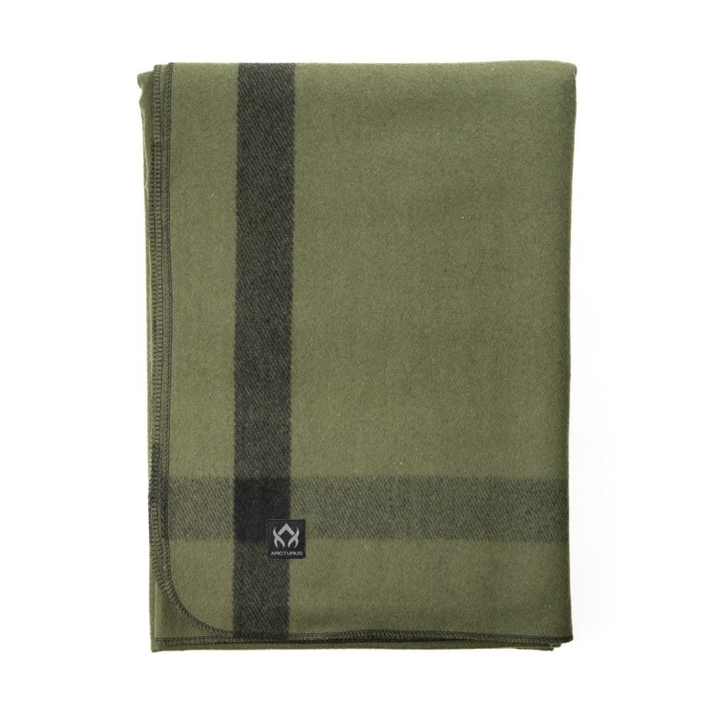 Arcturus Rainier Wool Blanket - 4.5lbs Warm, Heavy, Washable, Large | Great for Camping, Outdoors, Survival & Emergency Kits (Four Cedars)