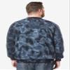 KingSize Men's Big & Tall Fleece Crewneck Sweatshirt - 2XL, Navy Marble view 2