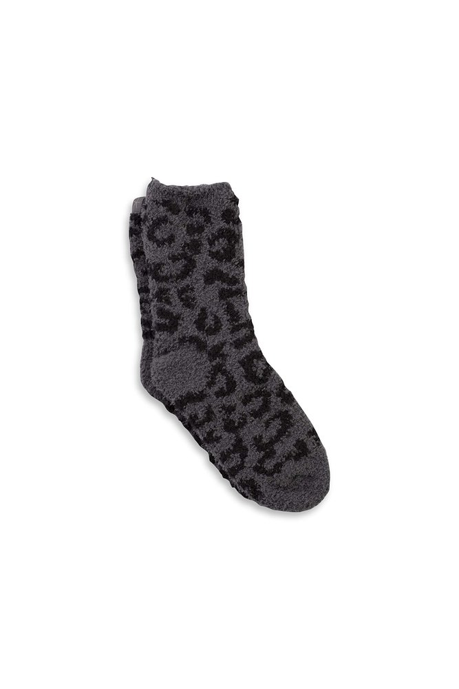 Barefoot Dreams CozyChic Youth Barefoot In The Wild Sock, Graphite/Carbon