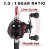 FISHDROPS Baitcaster Reels, 9+1BB, CNC Aluminum Spool, Magnetic Brake System Bait Caster Reel High Speed Gear Ratio 7.0:1 Ultra Smooth Low Profile Baitcasting Fishing Reel view 3