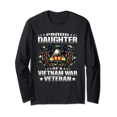 Proud Daughter Of A Vietnam War Veteran Military Vet's Child Long Sleeve T-Shirt