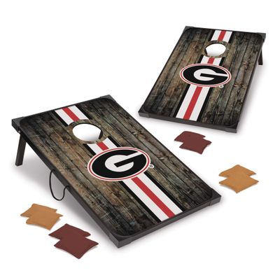 Wild Sports NCAA Georgia Bulldogs 2' x 3' MDF Deluxe Cornhole Set - with Corners and Aprons, Team Color