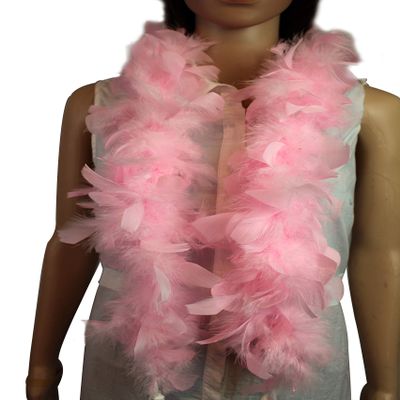Flydreamfeathers Feather Boa 25 Gram, 4 Feet Long Chandelle Feather Boa, Great for Party, Party, Halloween Costume, Christmas Tree, Decoration (Baby Pink Color)