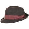 9th Street Men's Jasper' 100% Wool Stingy Brim Fedora Hat (Large (fits 7 1/4 to 7 3/8), Dk Brown) view 2