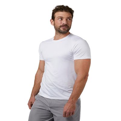 32 Degrees Mens Cool Quick Dry Active Basic Crew T-Shirt, White, X-Large