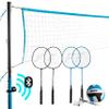 Franklin Sports Bluetooth Volleyball/Badminton Combo - Complete Combo Set - Bluetooth Speaker - Carry Bag view 1