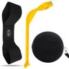Amy Sport Golf Swing Training Aid Arm Band Trainer Equipment Impact Ball Inflator Assist 4 Pack Posture Motion Correction Aids Set for Men Women Golfer Beginner Practice (4 Pack Black) view 1