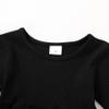 YOUNGER TREE Toddler Baby Girls Spring Clothing Solid Color Cotton Pit Irregular Skirt Winter Dress Long Sleeve Skirt Outfits (Black, 2-3T) view 3