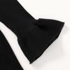 YOUNGER TREE Toddler Baby Girls Spring Clothing Solid Color Cotton Pit Irregular Skirt Winter Dress Long Sleeve Skirt Outfits (Black, 2-3T) view 4