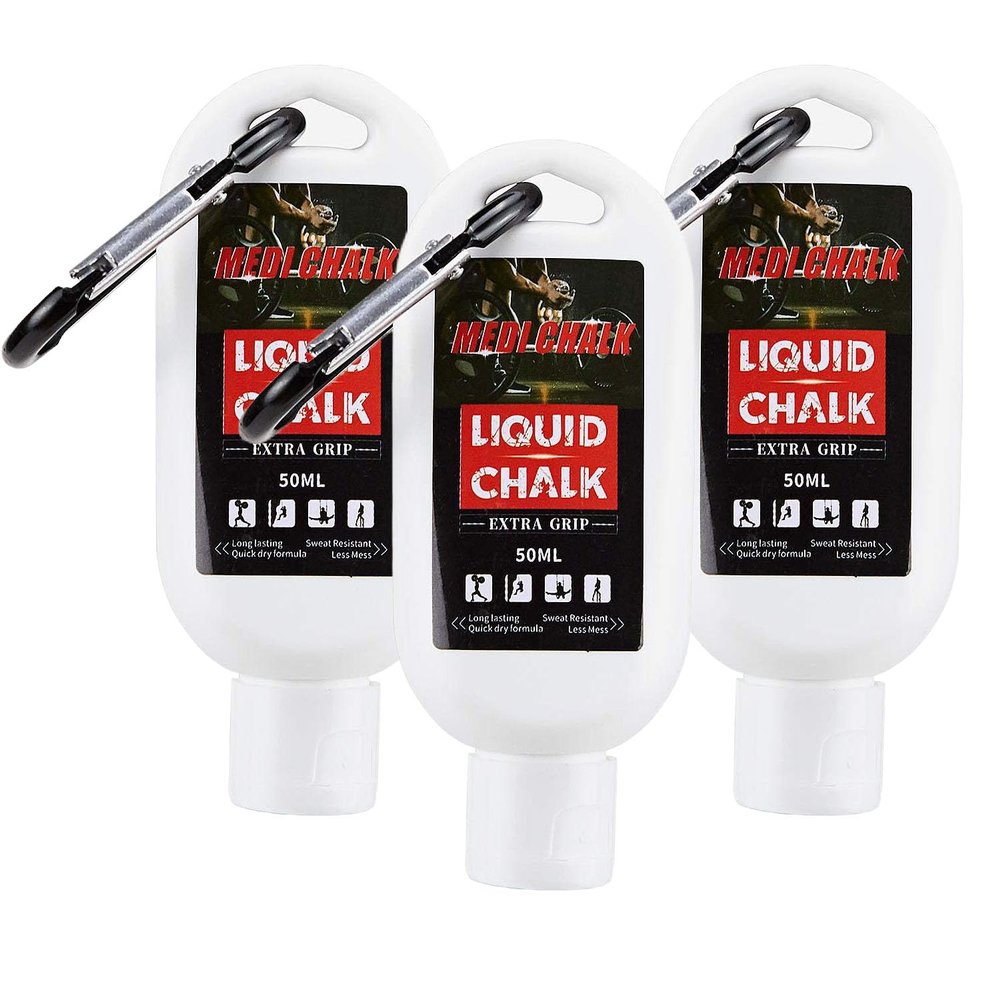 Liquid Chalk MEDICHALK, Sports Chalk, Hand Grip Chalk,Weightlifting Chalk,Gym Chalk,Work Out Chalk for Cross Training, Powerlifting,Pole Dance 50ML(3 Pack)