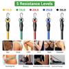 AW 5 Tubes Resistance Bands Set Exercise Workout Stackable 100Lbs Ankle Strap Home view 2