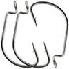 100pc 2X High Carbon Steel Offset Worm Hook Sport Circle Saltwater Fishing Hooks (5/0) view 1