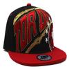 Toronto New Leader Tornado Canada Maple Leaf Basketball Black Red Era Snapback Hat Cap view 4