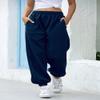 Willow Dance Womens High Waisted Sweatpants Athletic Baggy Joggers Pants Lounge Work with Pockets Fall Winter Navy Blue M view 3