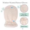 Zsedrut Pairs Kids Winter Glove Fleece Lined Baby Girl Mittens Warm Toddler Boys Gloves (White+Black+Light Gray, S) view 4