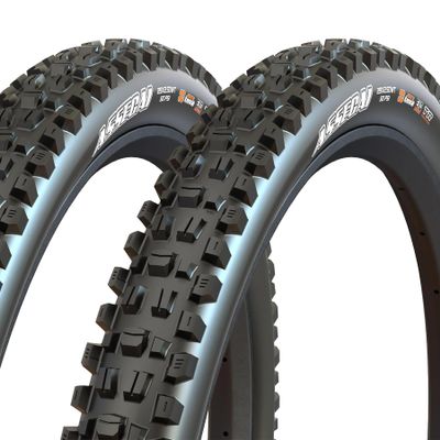 MAXXIS Assegai - 2 Pack - 27.5", 29" - Tubeless Mountain Bike Tire MTB | Supreme Braking and Cornering Traction, Size 27.5x2.50WT - 3CT, EXO+, E25, 2 Pack