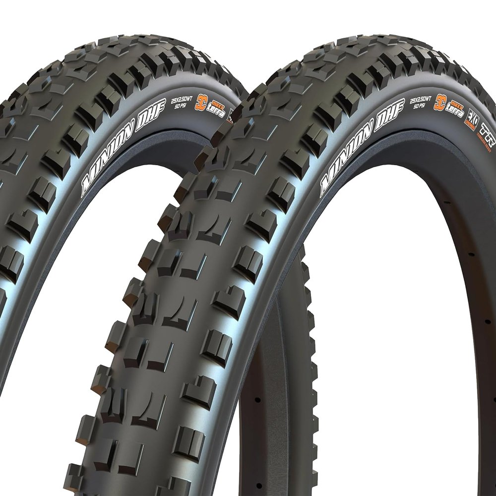 MAXXIS Minion DHF - 2 Pack - 24", 26", 27.5", 29" - Mountain Bike Tire, Tubeless | Gold Standard of Gravity Focused MTB Tread, Size 29x2.50WT - 3CG, EXO+, E25, 2 Pack