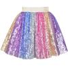 Girls Skirt Rainbow Unicorn Sequin Sparkling Tutu Dancing Size 6 view 1