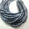 40pc - Turquoise Synthetic Blue-Violet-White-Black Turquoise 10x4mm Tubes Turquoise Cylinder Bar Tube Beads 16inch for Necklace Bracelet (Black) view 2