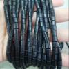 40pc - Turquoise Synthetic Blue-Violet-White-Black Turquoise 10x4mm Tubes Turquoise Cylinder Bar Tube Beads 16inch for Necklace Bracelet (Black) view 3