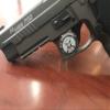 Handgun Display Stand, Safe Pistol Holder, Revolver Showcase, Clear Acrylic, Rubber Tipped, 3 1/2 L x 3/4" W - 2nd Amendment Domed Decal view 1