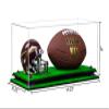 Better Display Cases Clear Acrylic Full Size Football and Mini Helmet (not Full Size) Display Case with Purple Risers and Turf Base (B47) view 2