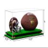 Better Display Cases Clear Acrylic Full Size Football and Mini Helmet (not Full Size) Display Case with Pink Risers and Turf Base (B47) view 2