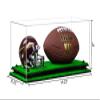 Better Display Cases Clear Acrylic Full Size Football and Mini Helmet (not Full Size) Display Case with Black Risers and Turf Base (B47) view 2