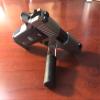 Handgun Display Stand, Safe Pistol Holder, Revolver Showcase, Clear Acrylic, Rubber Tipped, 3 1/2 L x 3/4" W - 2nd Amendment-Right to Bear Arms Domed Decal view 4
