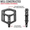 BV Bike Pedals with Replaceable Pins | Flat, Lightweight & Durable Bicycle Pedals with Great Grip | Made of Alloy Steel & Plastic - Ideal for BMX, Dirt Jumper, Hybrid Bikes & as MTB | Adult Fit view 4