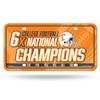 Rico Industries NCAA Tennessee Volunteers Champ Metal Auto Tag 8.5" x 11" - Great for Truck/Car/SUV view 1