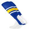 TCK Striped Baseball Stirrups Pattern E (Royal/Gold/White, Medium) view 1