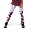 Alexandra Collection Paint Splatter Distressed Leggings for Women and Girls Maroon view 1