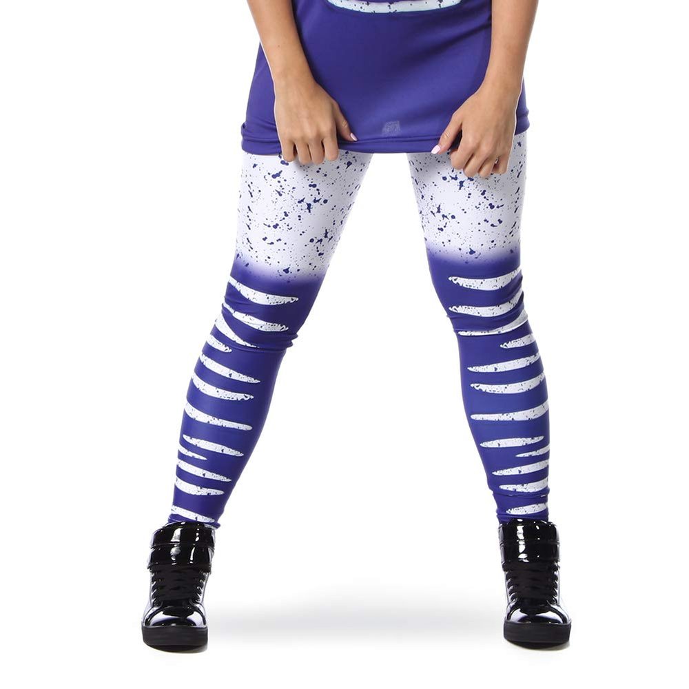 Alexandra Collection Paint Splatter Distressed Leggings for Women and Girls Royal Blue