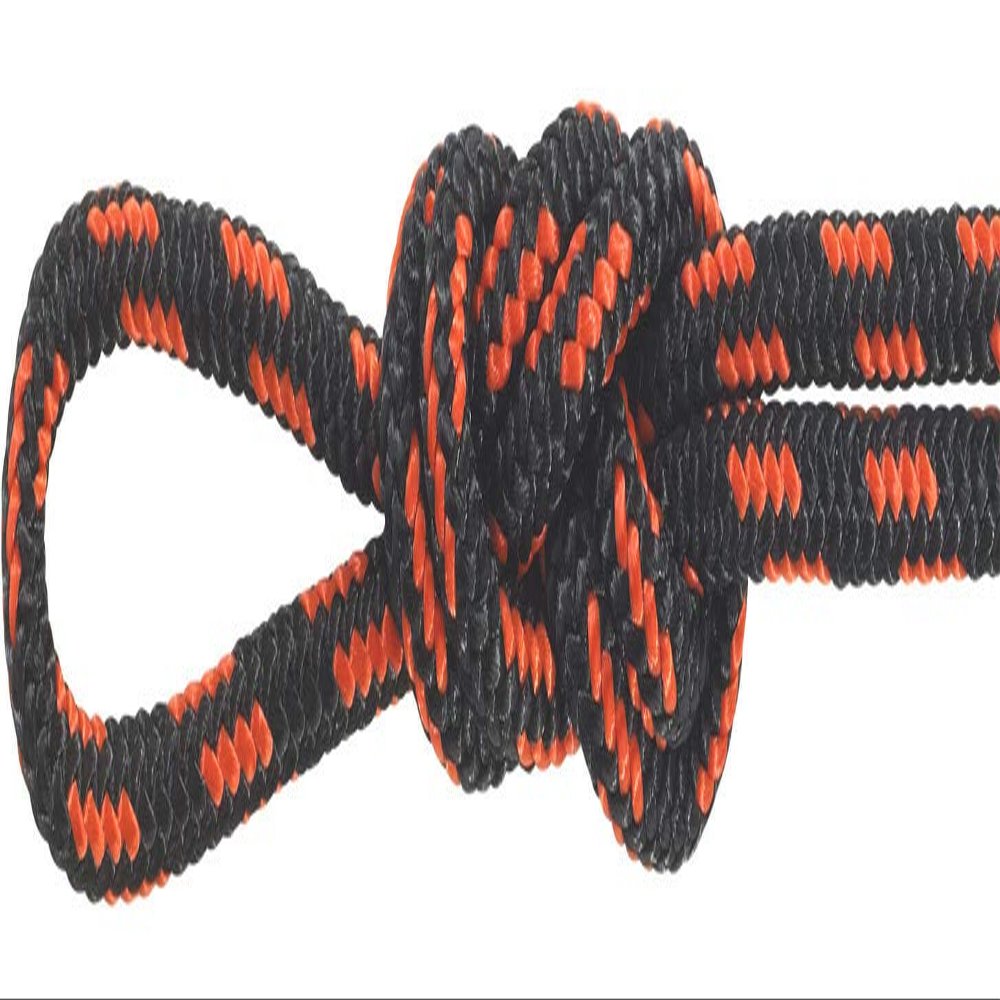 Montauk Rope 5/32'' Nylon Accessory Cord - Black and Orange - 100 Feet