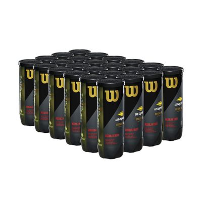 WILSON US Open Tennis Balls - Regular Duty, 24 Can Case (72 Balls)
